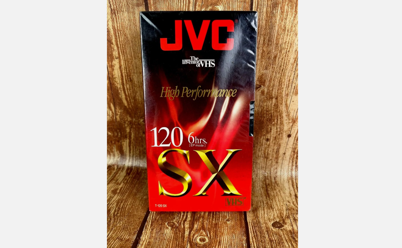 JVC SX 120 6HRS High Performance VHS Tape The Inventor of VHS -New