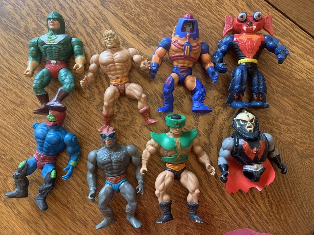 Vintage 1980s He-Man Masters of The Universe MOTU 8 Action Figure LOT