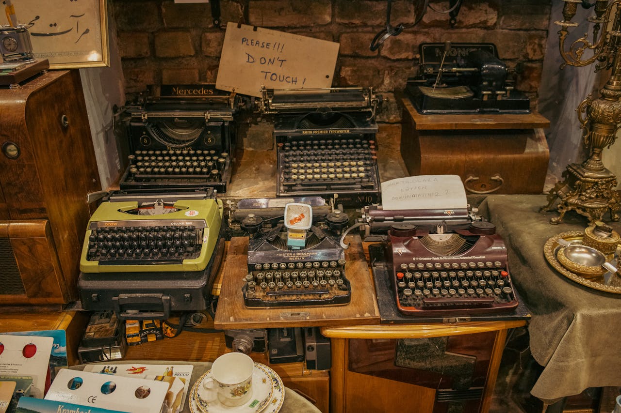Antique Typewriters in an Antique Shop