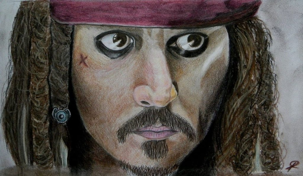 pirates of the caribbean, jack sparrow, johnny depp, drawing, pastel, jack sparrow, jack sparrow, johnny depp, johnny depp, johnny depp, johnny depp, johnny depp