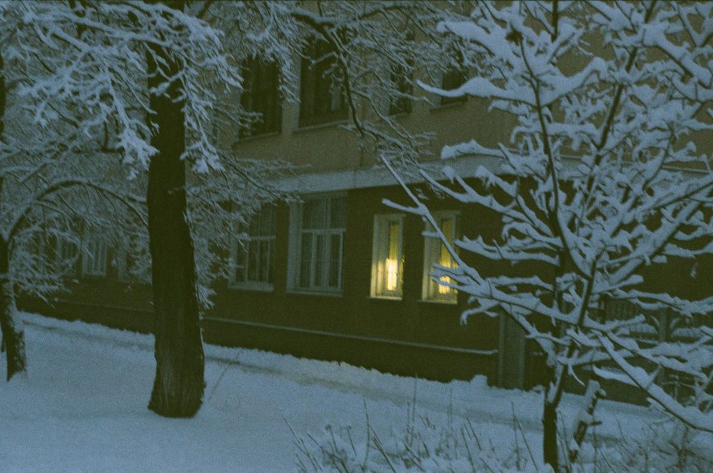 a house with a lot of snow on the ground