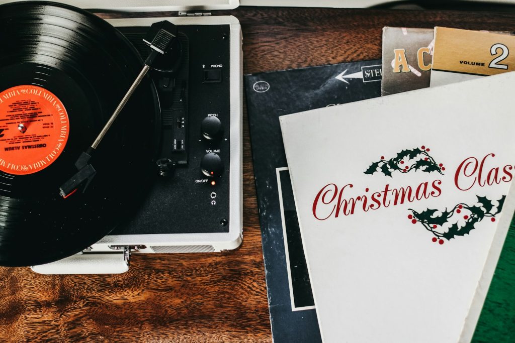 white and black box on brown wooden table