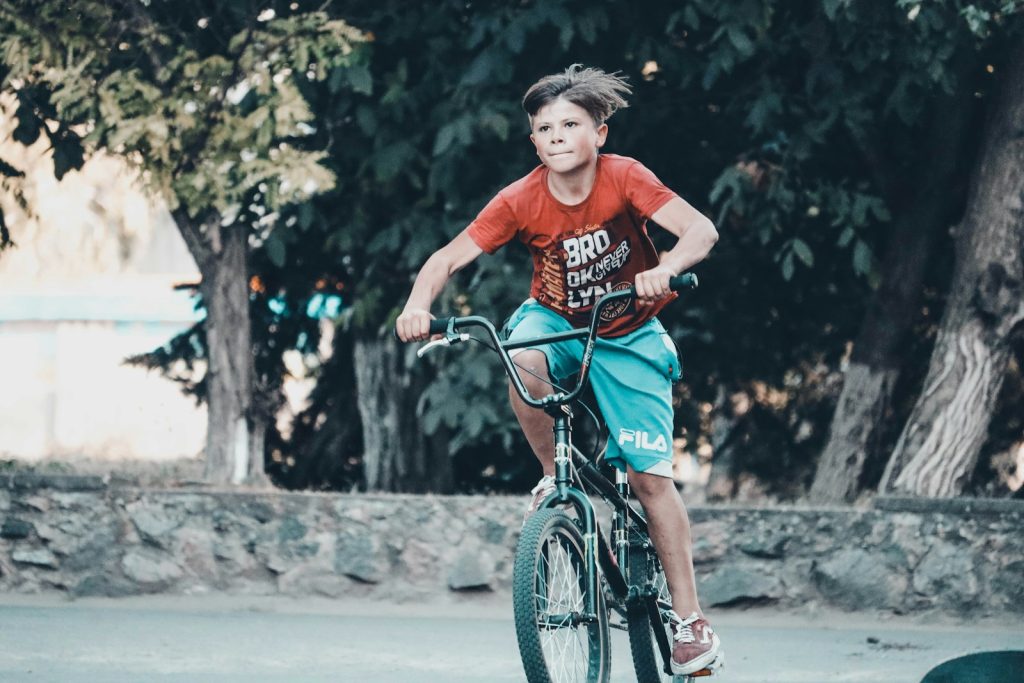 boy riding bike