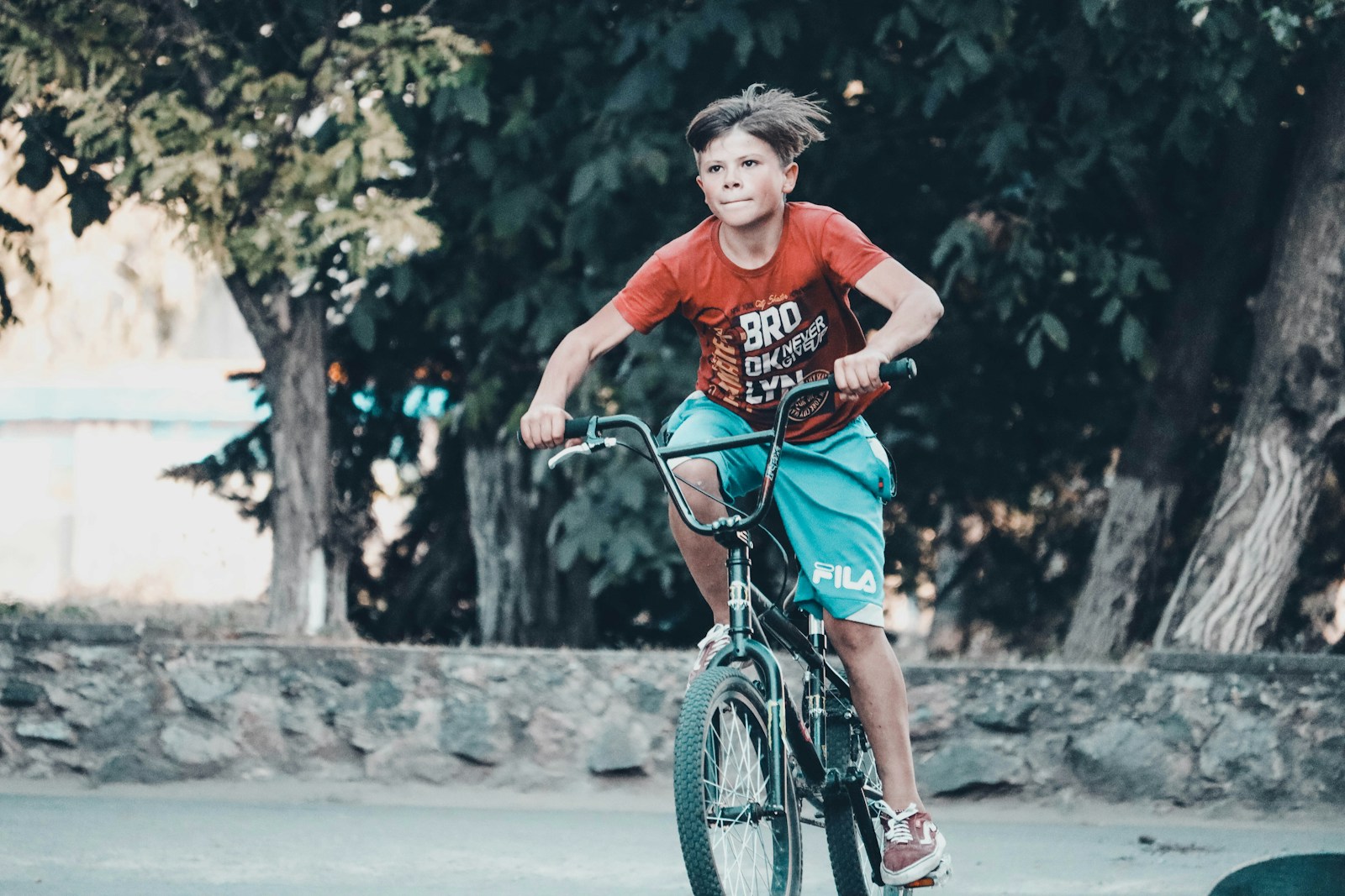 boy riding bike