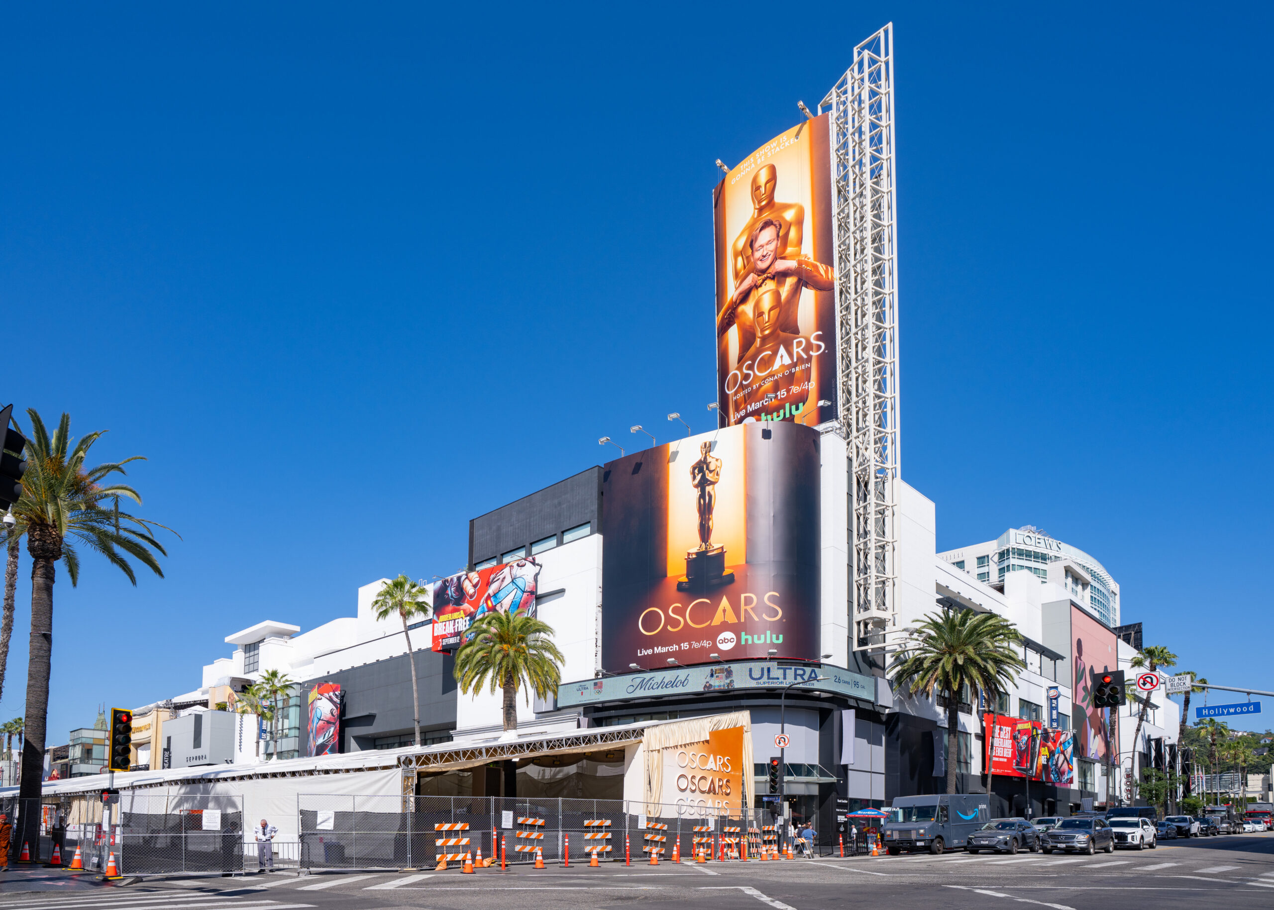 Oscars 2026 Red Carpet Setup Is Already Taking Over Hollywood Boulevard Days Before the Ceremony