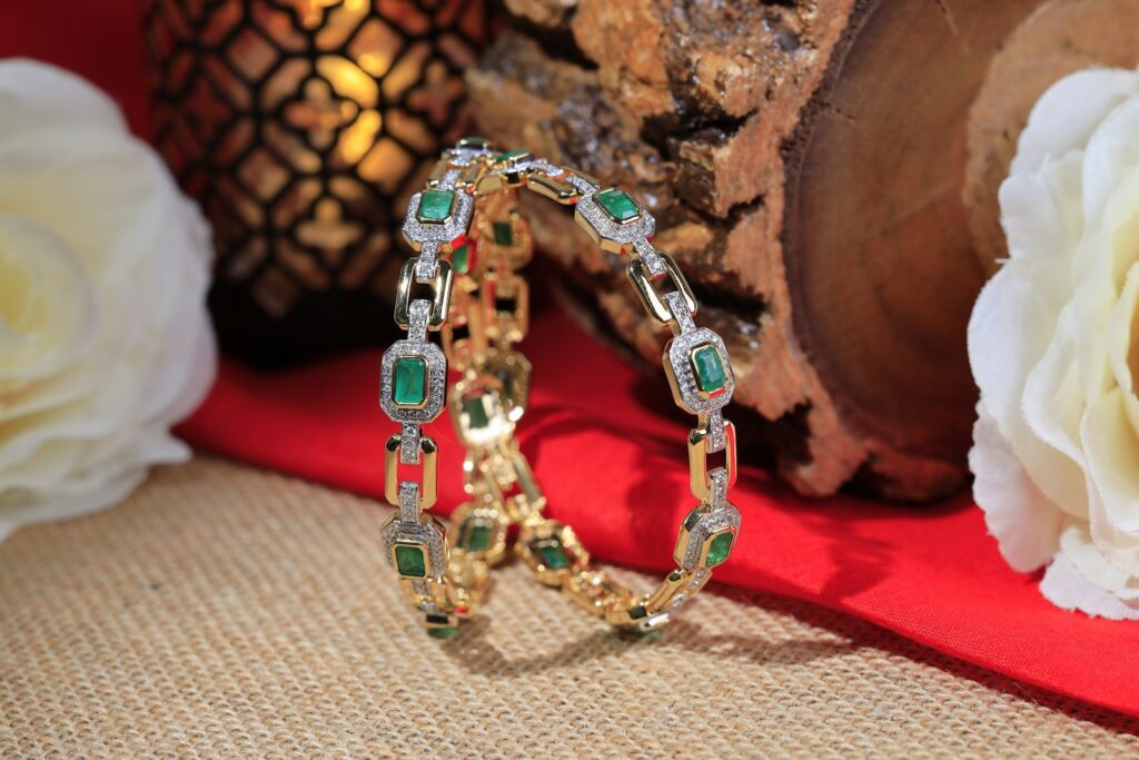 a close up of a pair of bracelets