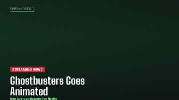 Editorial graphic reading Ghostbusters Goes Animated, Dan Aykroyd Returns For Netflix