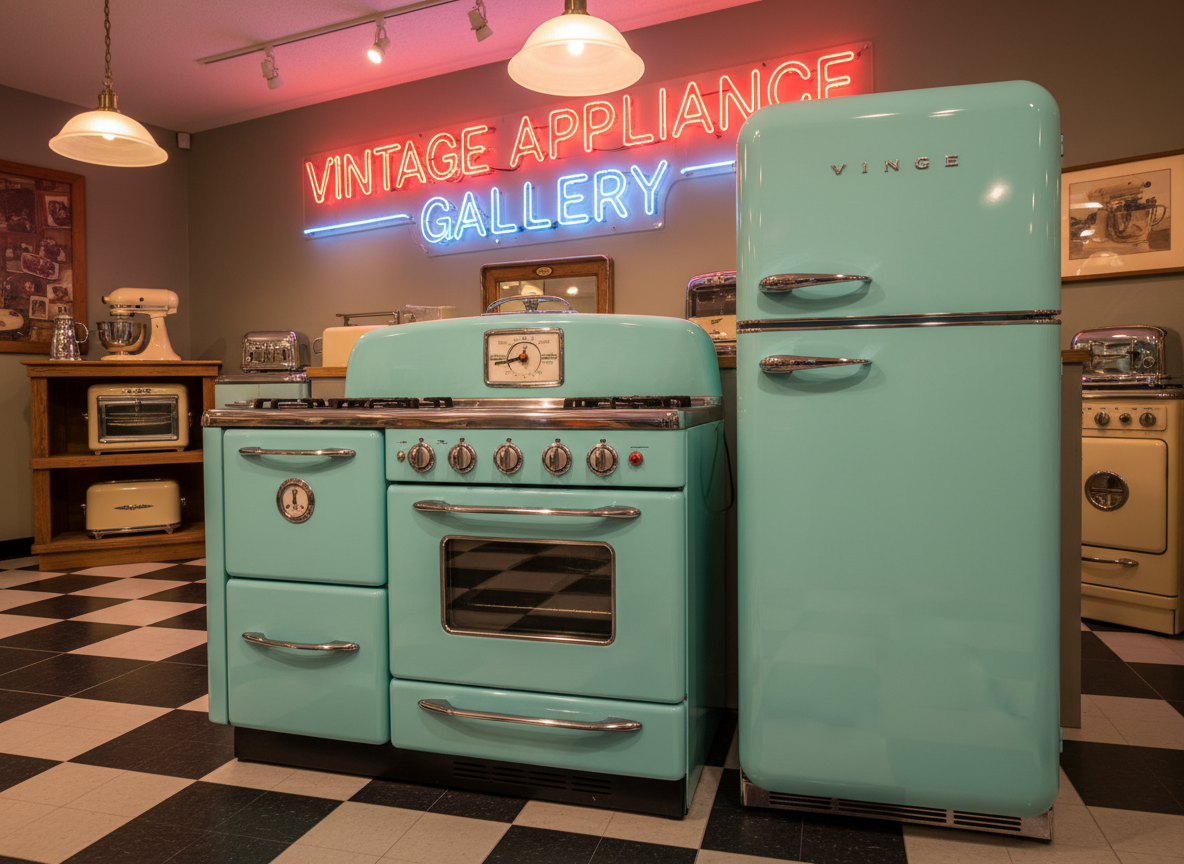 Crystal Finally Saw Her 1950s Teal Electric Stove and Matching Fridge in Person After They Shipped From Rhode Island, and Her Reaction Says It All