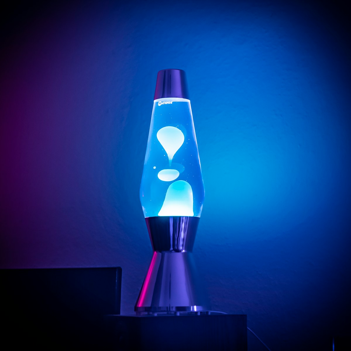 silver lava lamp