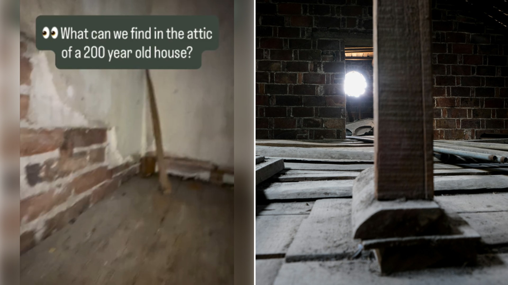 Creator Exploring the Attic of What She Calls a 200-Year-Old Georgian House Finds the Original Spiral-Stair Steps and Two Former Servants’ Rooms