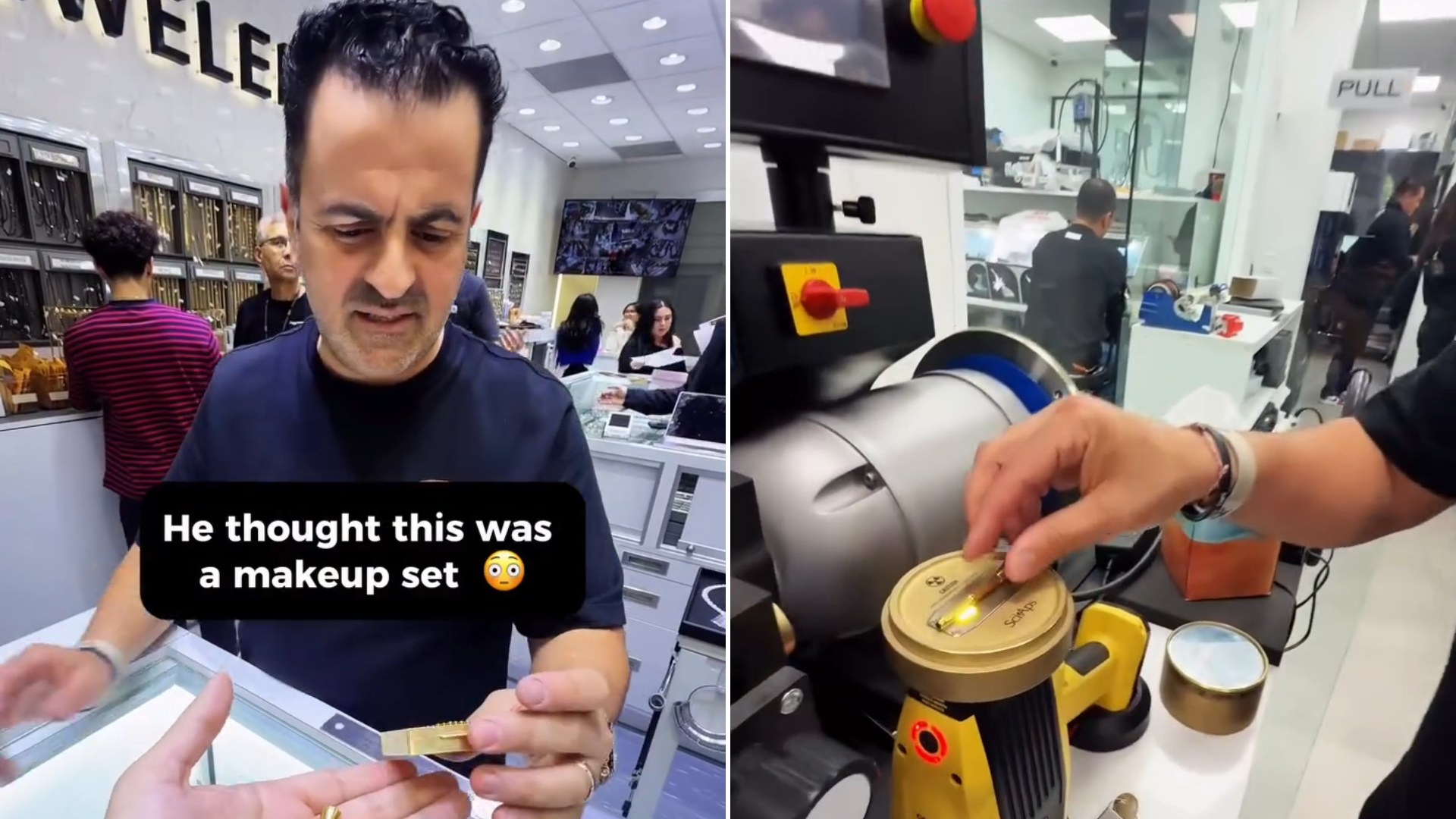 Jeweler Ran a Real Gold Test on a Dented Old Makeup Case Somebody Grabbed at a Flea Market for Almost Nothing, and the On Camera Result Pulled 4.5 Million Views