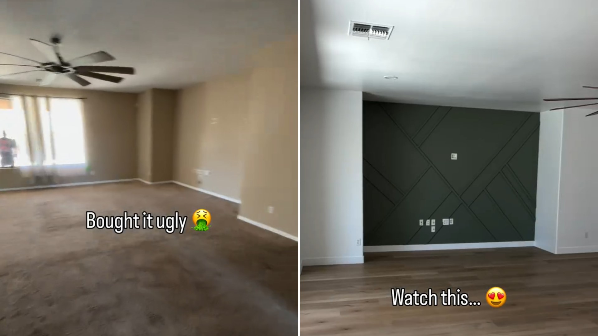 Bought it ugly living room before and after flip