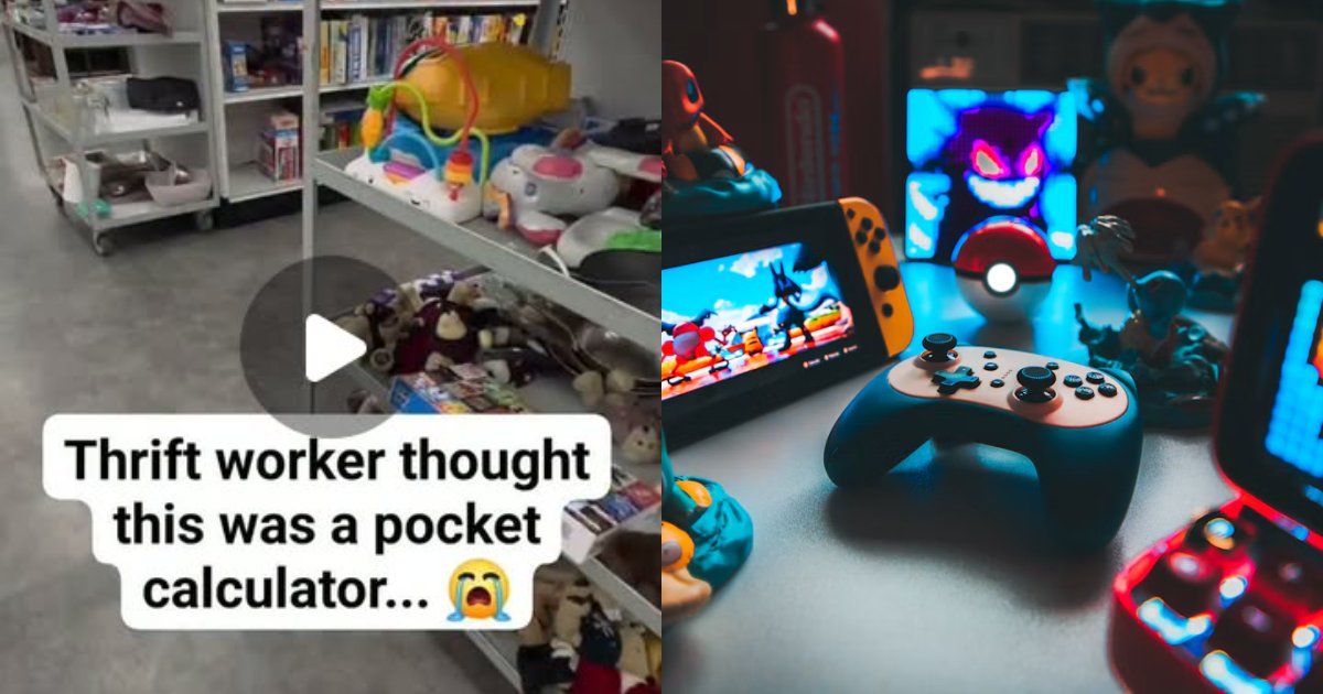 Thrift store worker reportedly mistook a Game Boy Advance SP for a pocket calculator and it turned up under a pink handbag with a 15 dollar tag while similar ones sold on eBay for 85 to 150 dollars