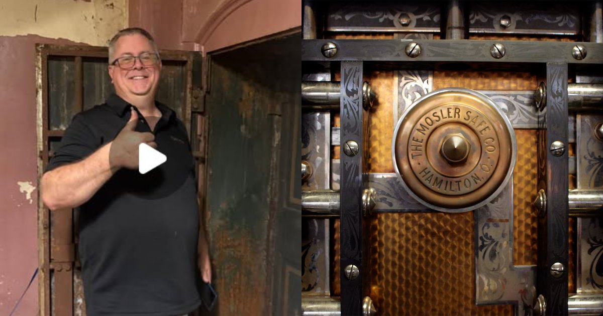 Crew renovating an old building got a locksmith to pry open a heavy pink vault door and found shelves of dusty boxes, ledgers and receipts from the Tilden Department Store dating back to 1950 or earlier