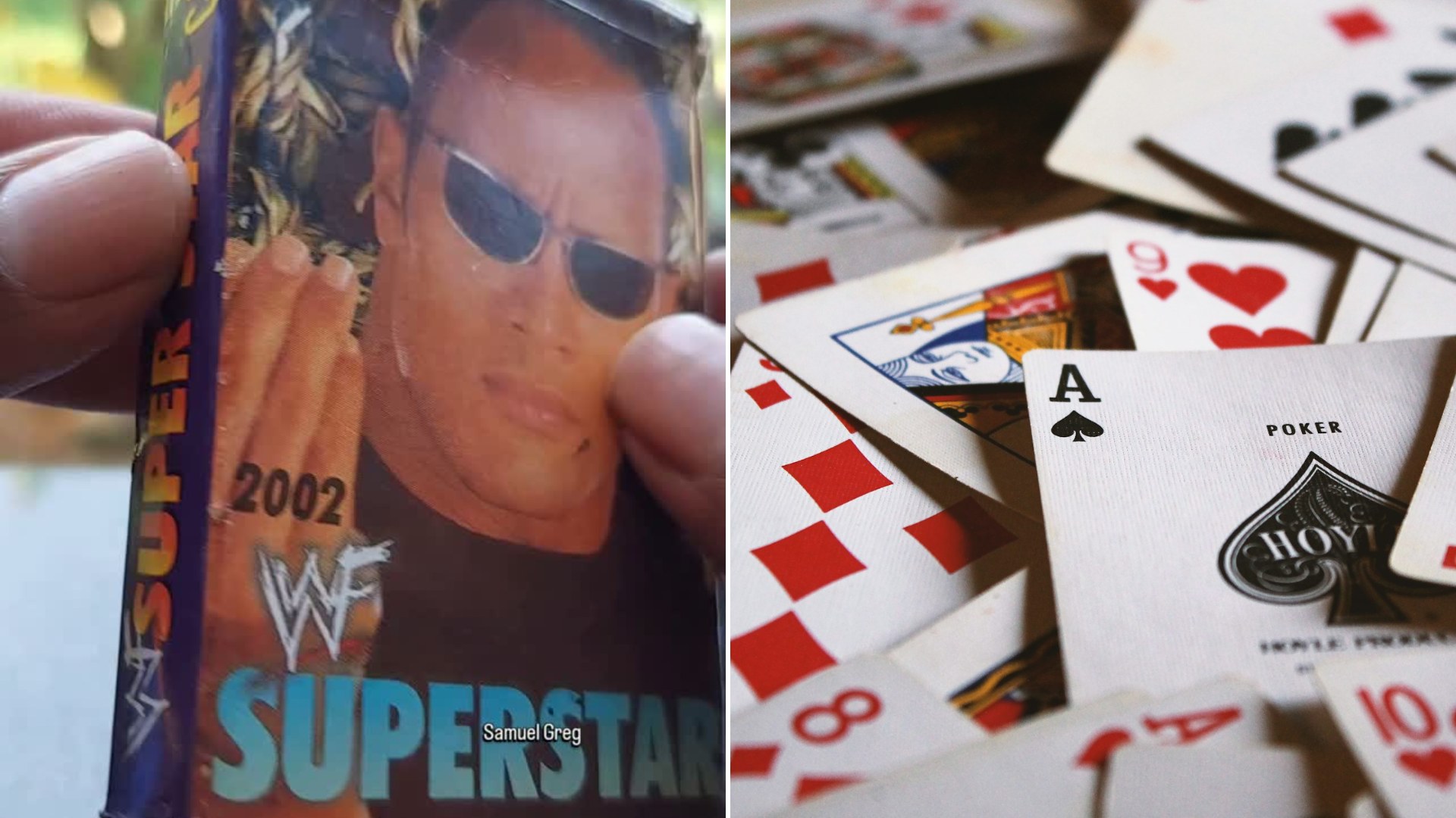 A Vintage Pack of 2002 WWE Superstar Playing Cards Gets Flipped Through to a Nostalgic Pop-Punk Soundtrack