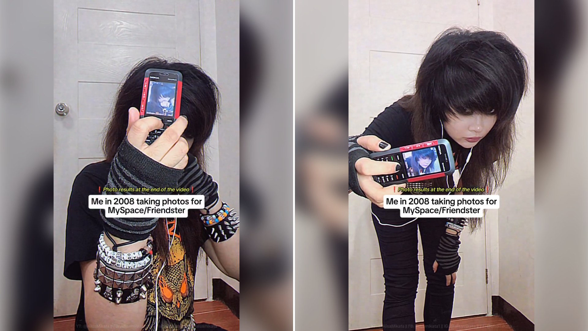 Two stills from an Instagram reel by @alisamikata.