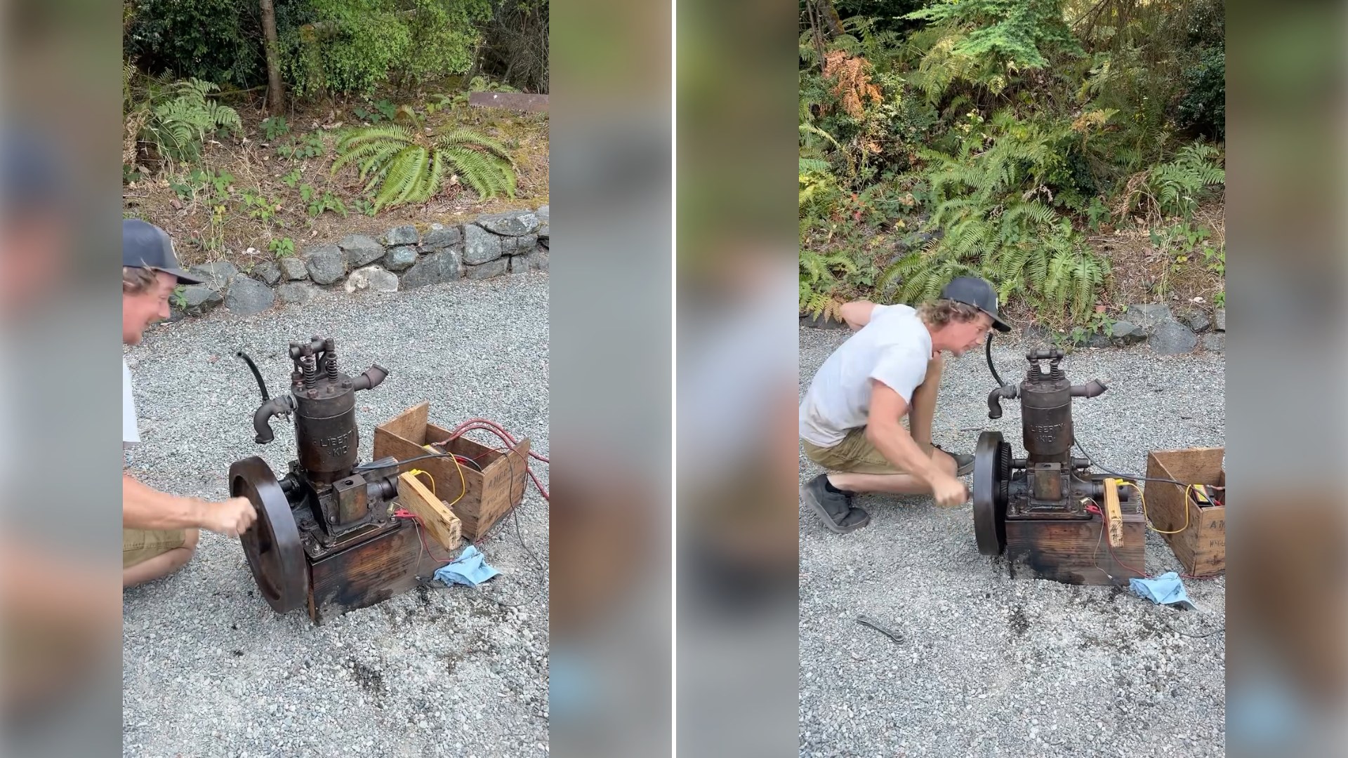 Two stills from an Instagram reel by @the_barn_brothers.
