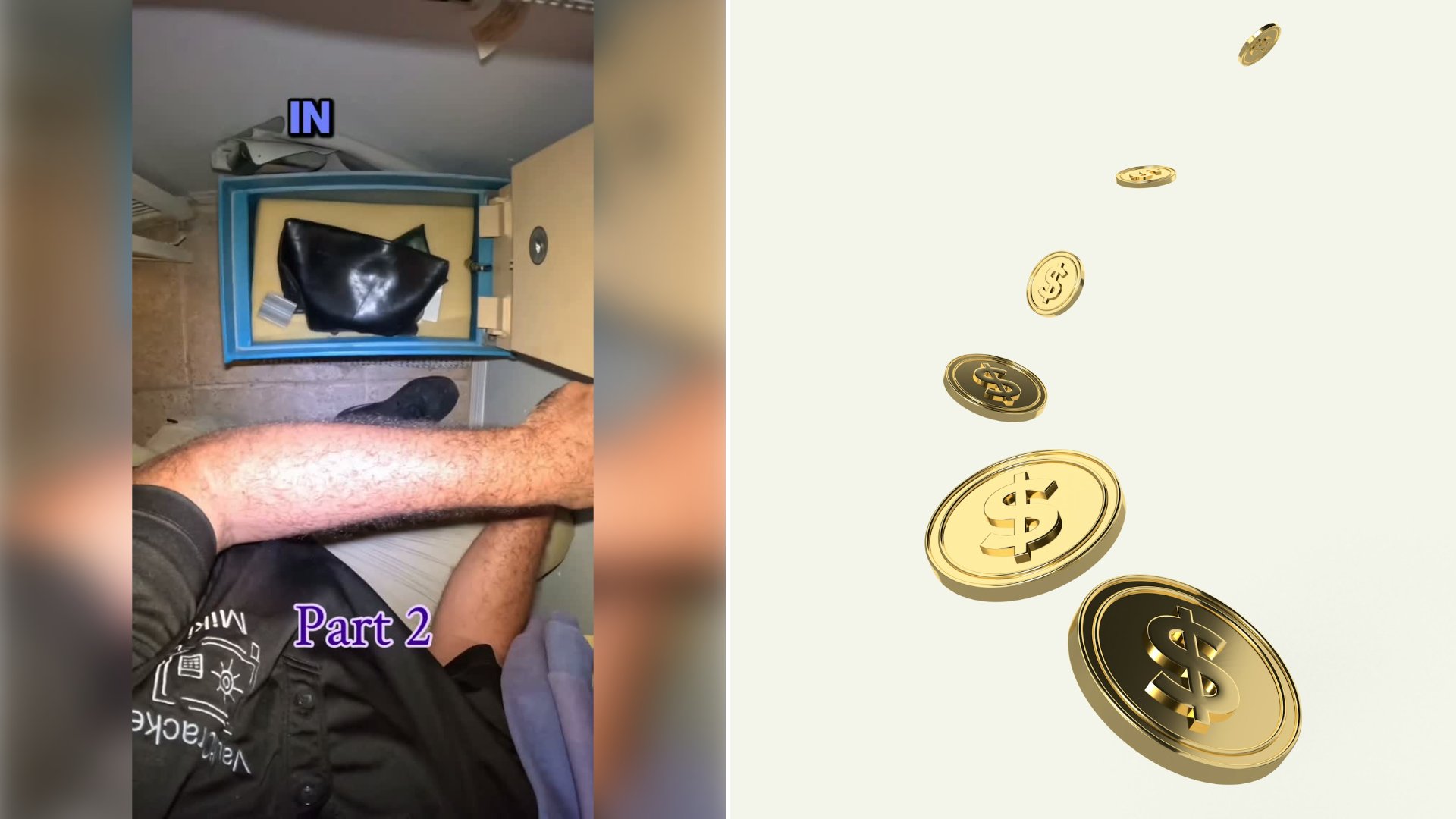 Safe Technician Empties a Hidden Safe He Says a Family Found Two Months After Losing Their Sister and Pulls Out Coin Collection Books, a Pouch of Rolled Coins and a Revolver Booklet