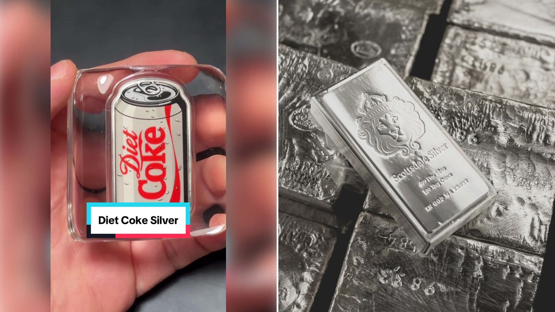 Collector Brings His Diet Coke Silver Bar in an Ice Cube Capsule to a Coin Shop, and the Dealer Offers Double Melt, $120 With Silver Sitting at About $60 an Ounce