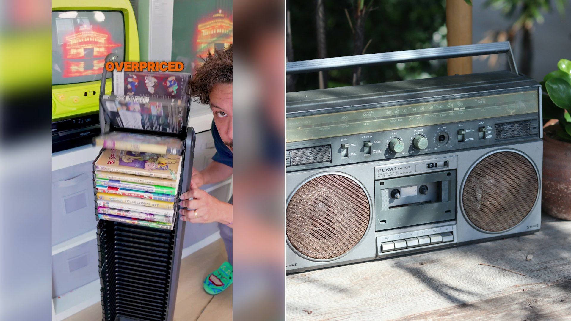 Collector Pays $30 for a Broken Sharper Image DVD Power Tower He Says Sells for Over $700, Then Fights Its Clips to Swap the Drive Band and Get the Carousel Turning Again