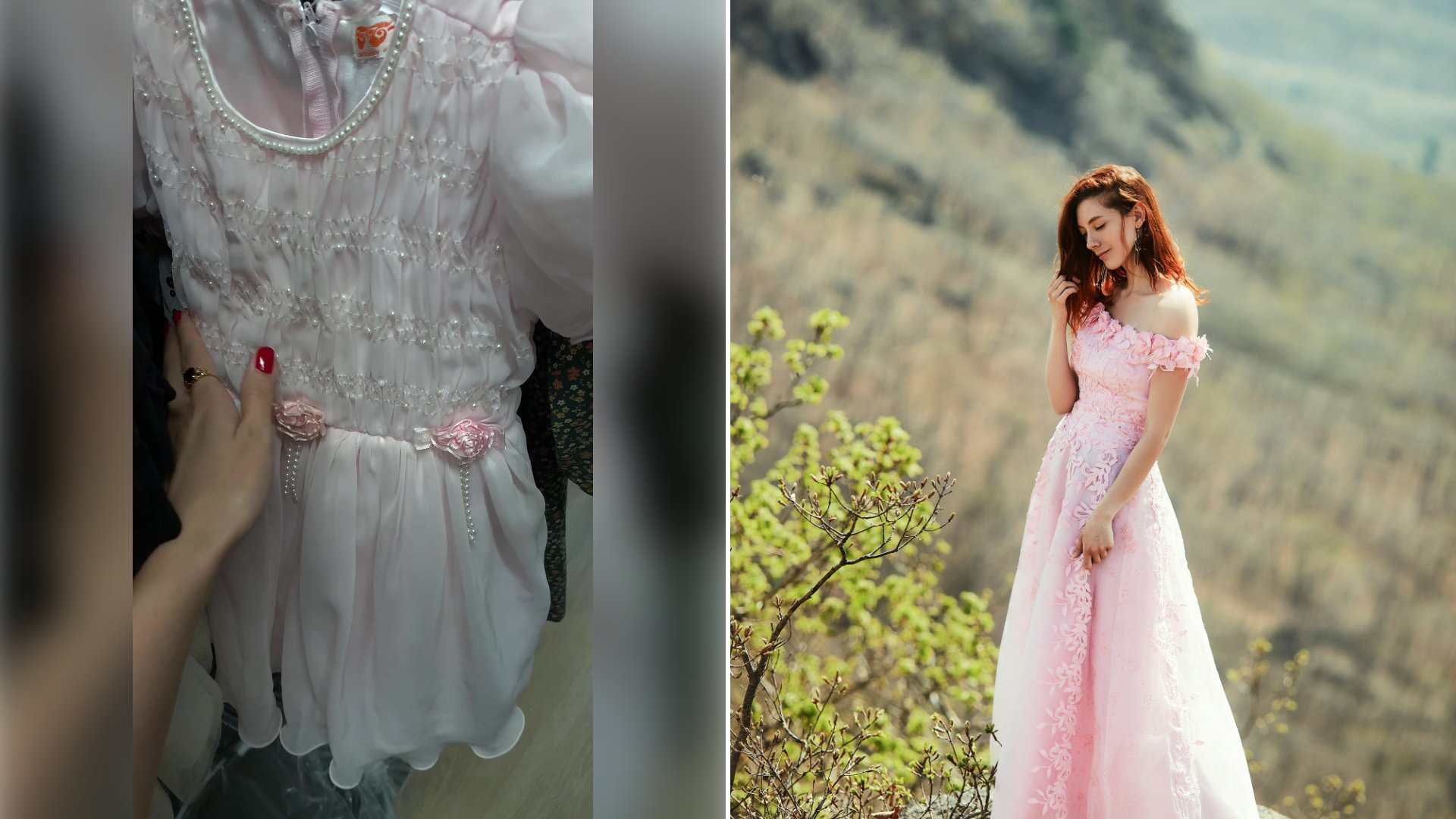 Thrifter Walks Into Her Small Town Thrift Store on a Tuesday Afternoon and Finds the Pearl Trimmed Pink Dress She Wore to Her Third Birthday Party 20 Years Ago