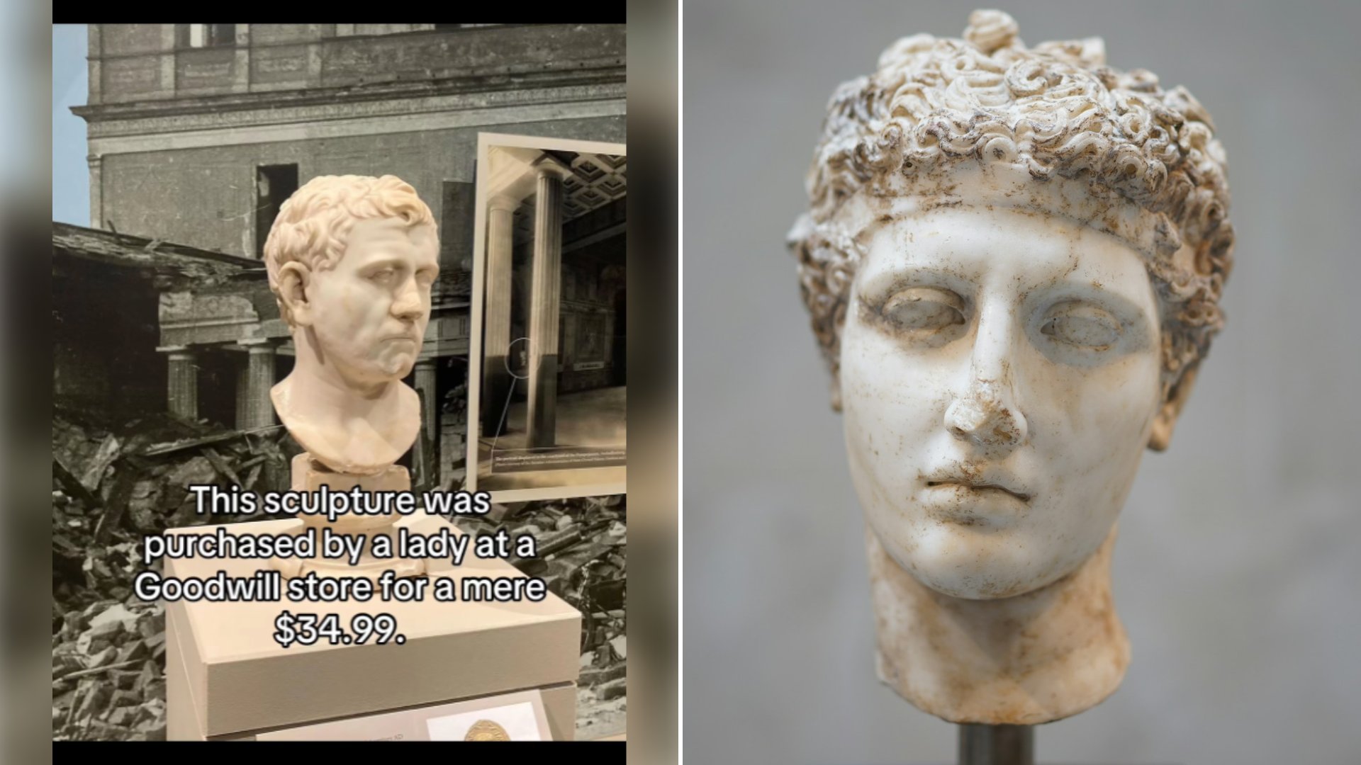 Thrift Shopper Pays Just 35 Dollars for a Plain Looking Bust at the Store, Then Learns From Historians Responding Online That It Is Actually an Authentic Ancient Roman Artifact