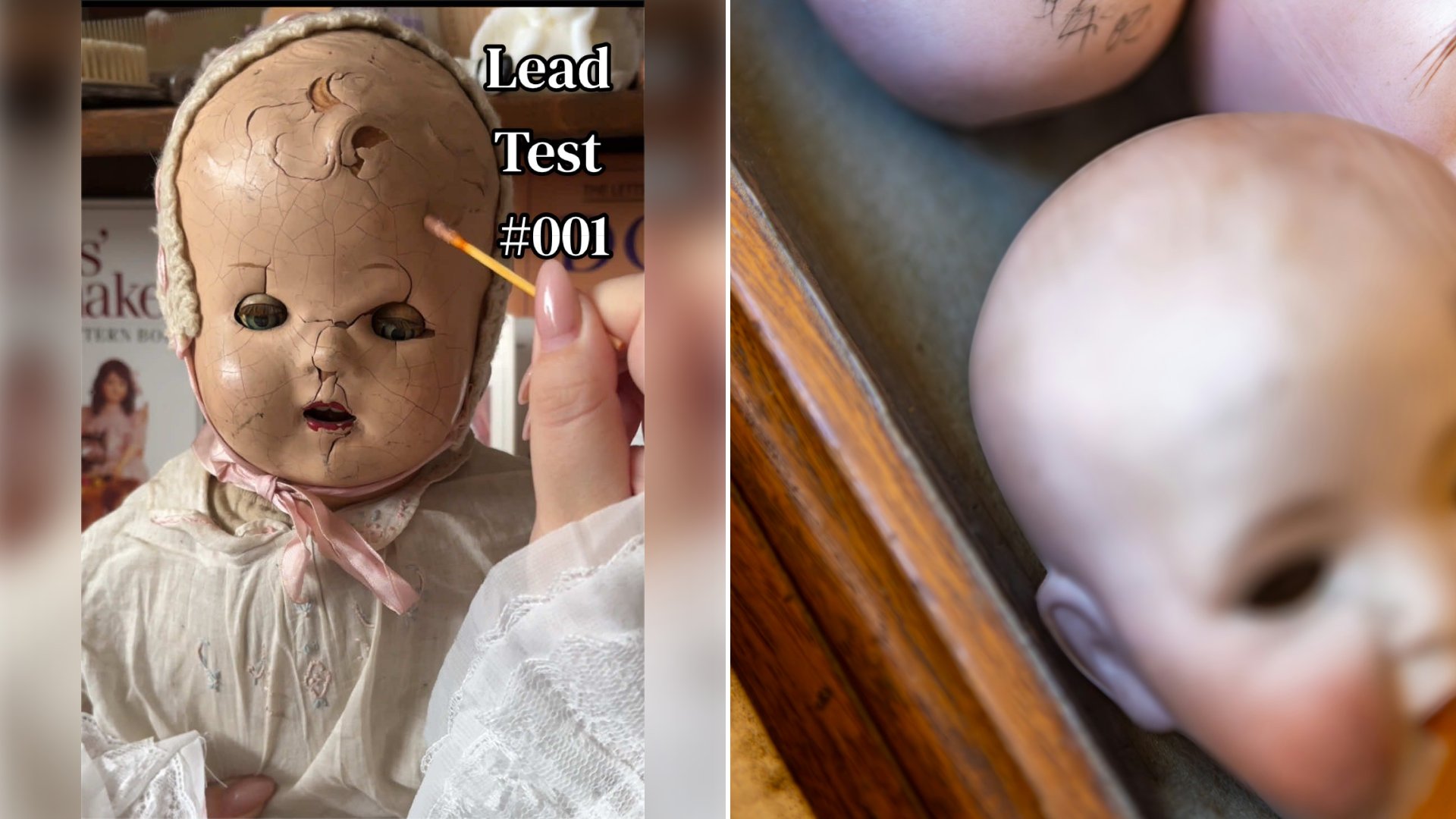 Collector Who Noticed Unexplained Hair Loss Decided To Test Her Entire Antique Doll Collection For Lead Paint Using A Simple Store Bought Kit, And The Results Raised Serious Questions About Handling Vintage Toys Safely
