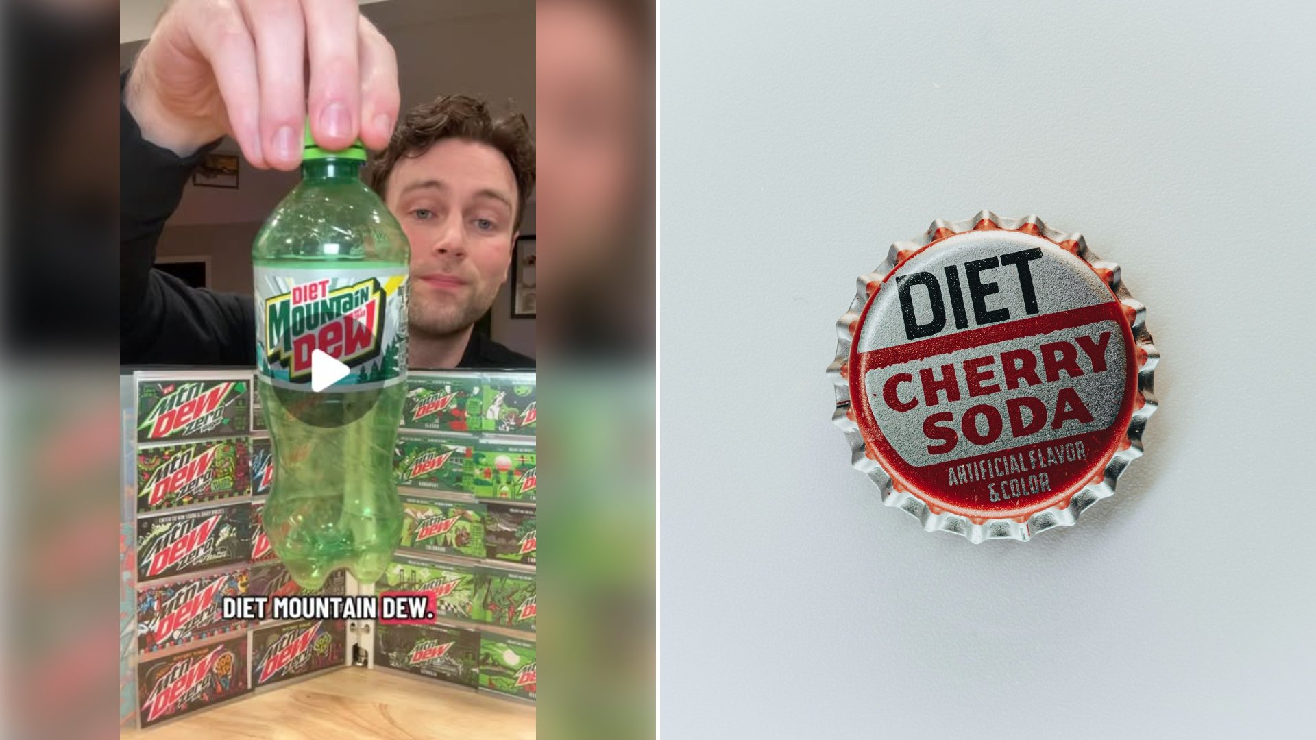 Dedicated Collector Opened Up His Personal Binder of Carefully Preserved Mountain Dew Bottle Labels to Add a Brand New Diet Mountain Dew Find and His Genuine Enthusiasm for This Oddly Specific Hobby Is Honestly Contagious