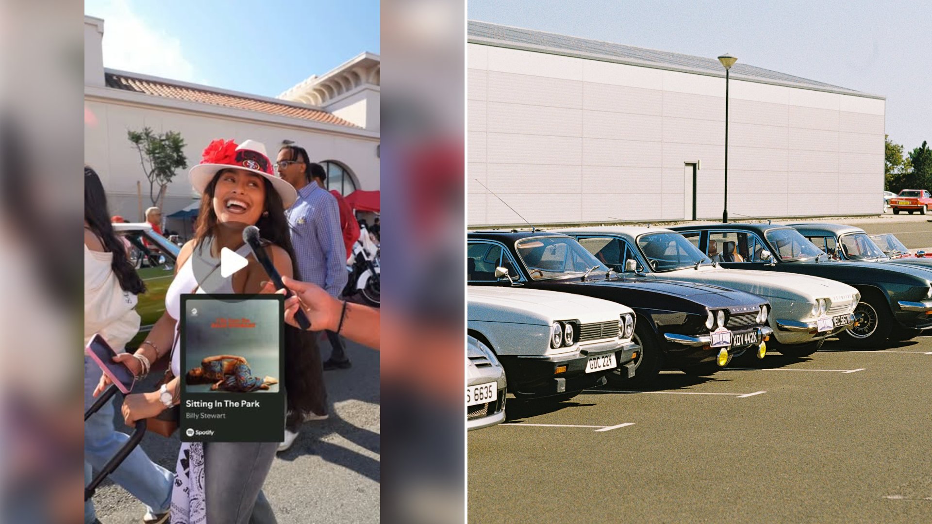 Creator walked through a lot full of classic cars holding up a microphone to ask attendees for their single favorite oldies song and the mix of answers turned into an impromptu soundtrack of an entire generation