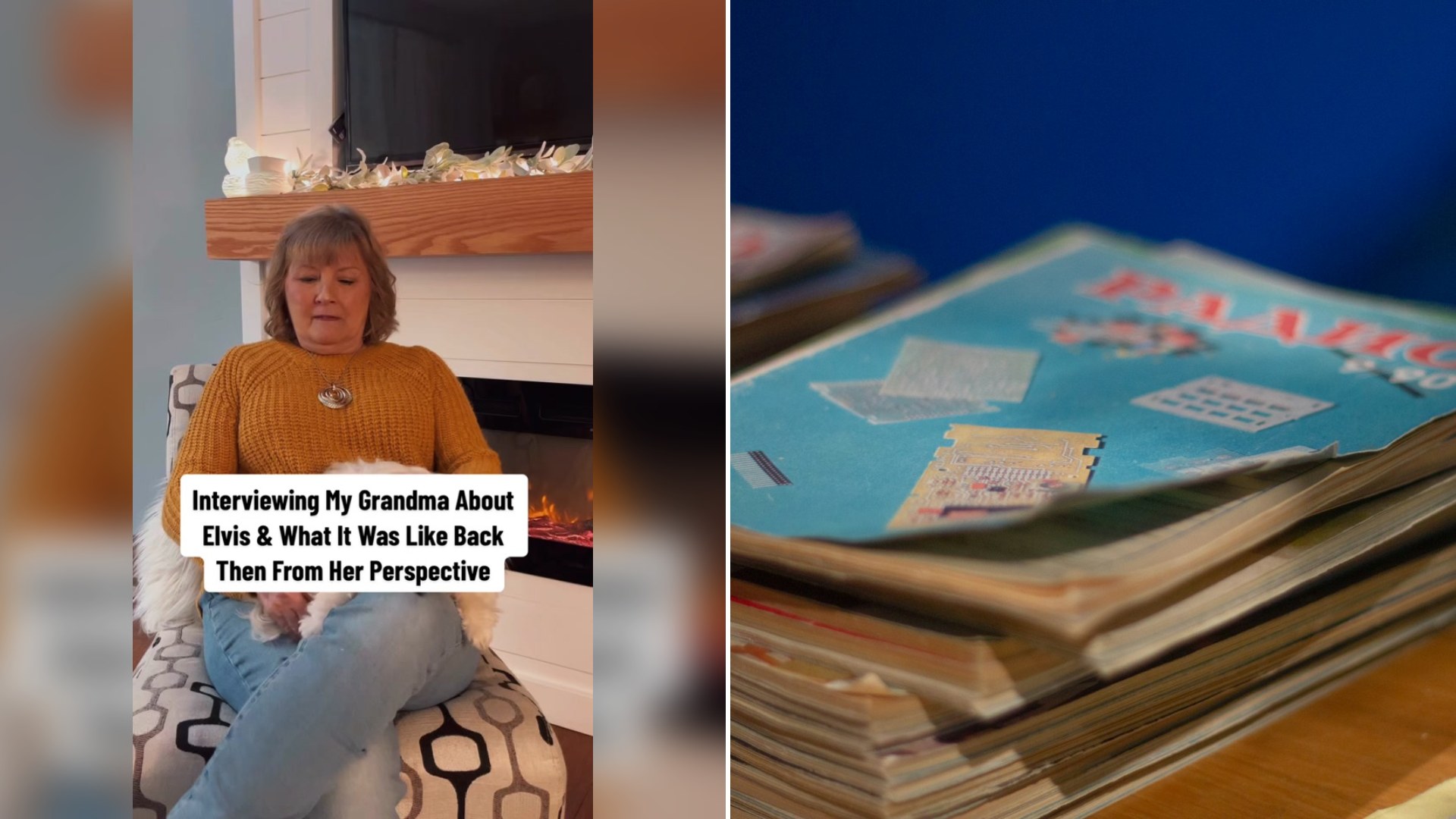 She Interviewed Her Grandma About Growing Up An Elvis Fan And Heard About Magazine Center Folds Hung Up As Posters