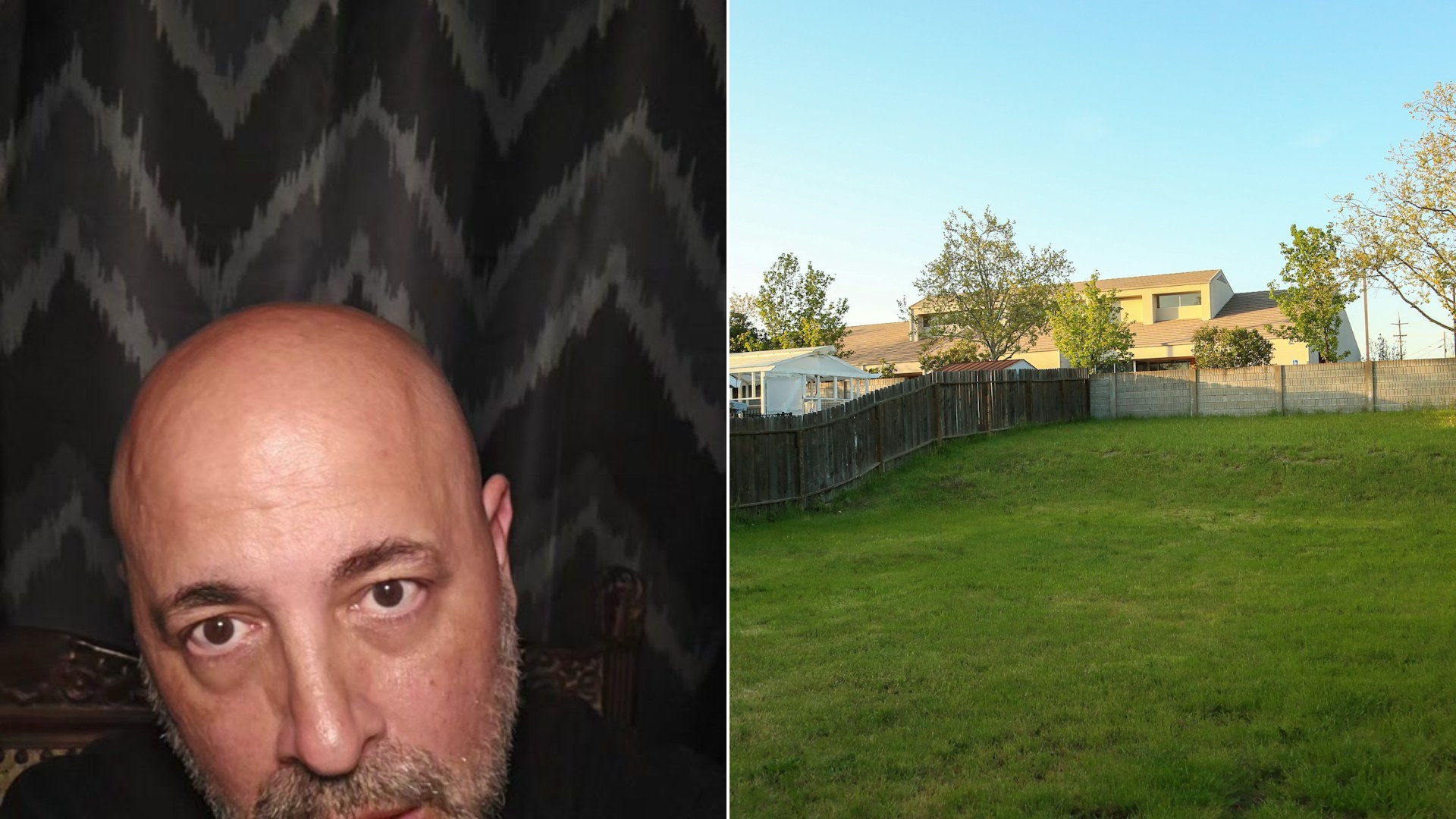 Grassy backyard with a fence and a house in the background, photo by Giorgio Trovato (@giorgiotrovato) on Unsplash