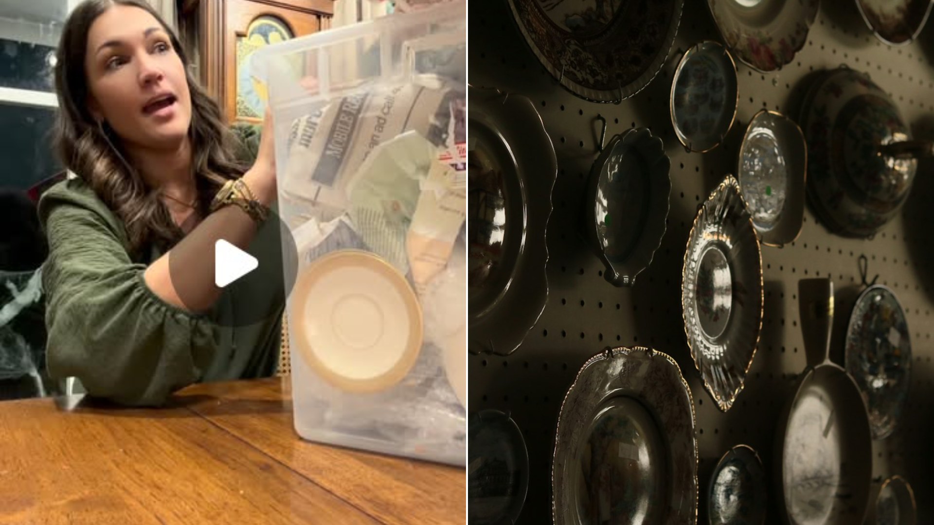Shopper Finds A Tote Of Nearly Complete China At Goodwill For $29.99, Unboxes Eight Place Settings On Camera, And Calls It Her Favorite Thrift Find To Date