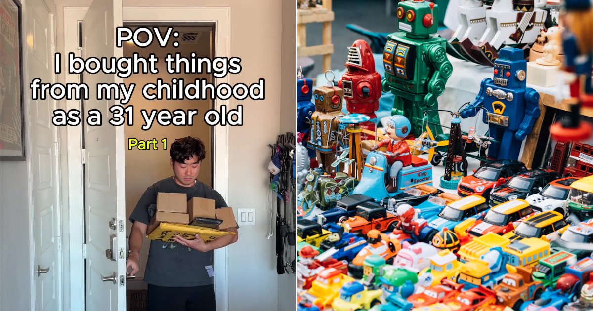 31 year old opens a pile of late night nostalgia orders from his childhood including a 20 dollar wooden Plank from Ed Edd n Eddy, a glowing Poke Ball and a talking Magic Conch shell