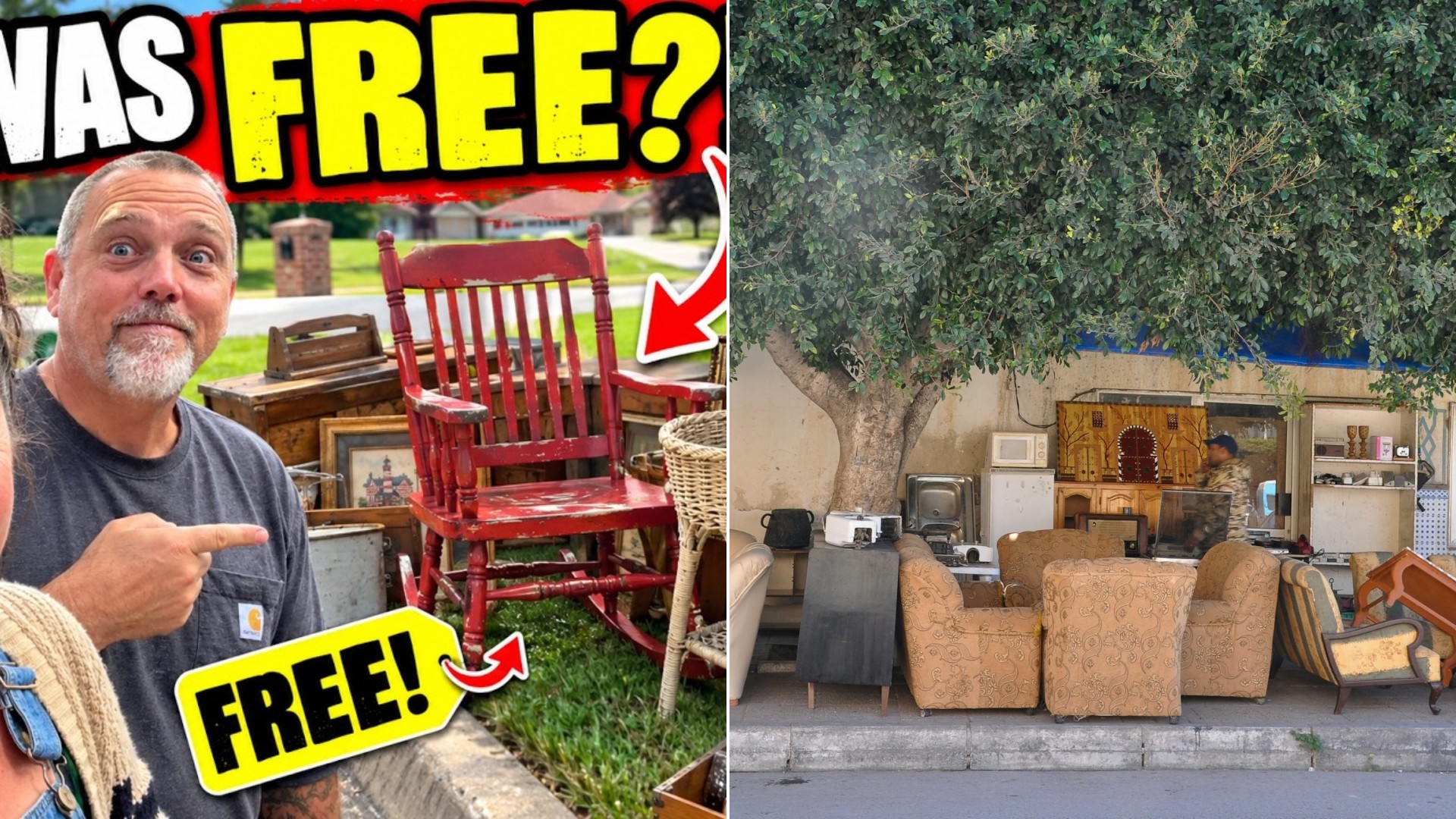Couple Spent A Whole Saturday Hitting Garage Sales And Estate Sales Then Found Their Biggest Potential Profits Sitting On A Curb For Free