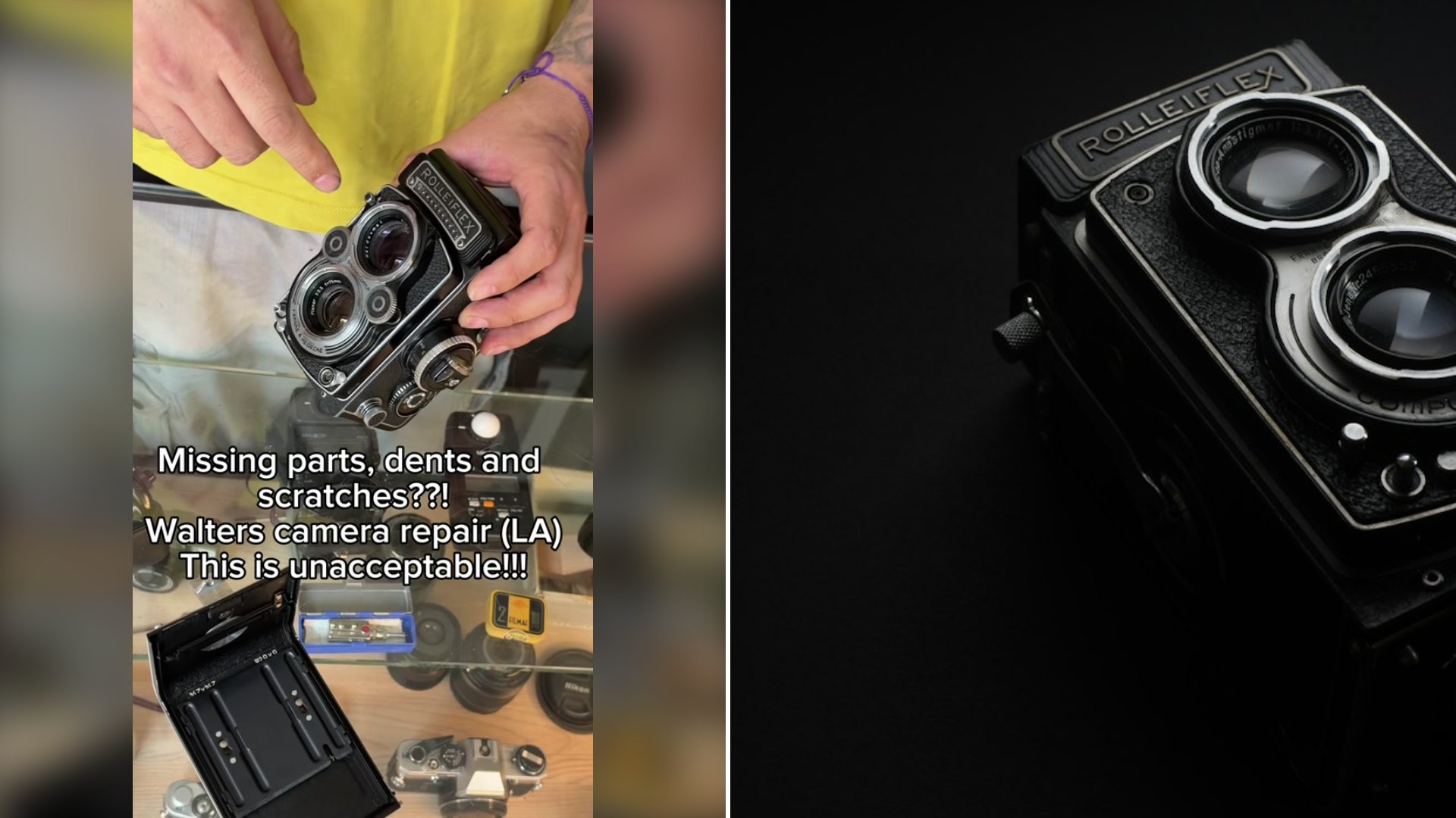 Woman Took Her Pristine 60 Year Old Heirloom Rolleiflex to a Repair Shop and Got It Back With Swapped Parts She Says Are Not Even Hers